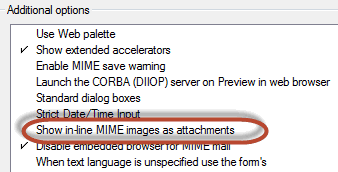 Image:Enable ’Show in-line MIME images as attachments’ via Policies