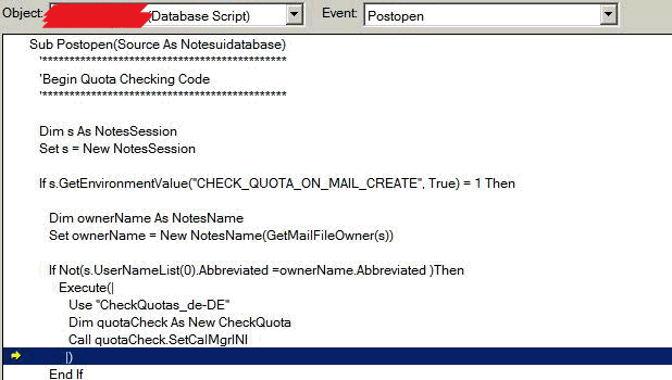 Image:Opening another mail file is causing Type mismatch in method CoerStrToNum: STRING found, DOUBLE expected