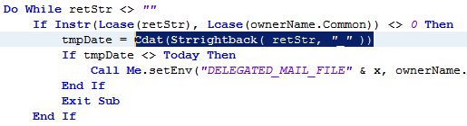 Image:Opening another mail file is causing Type mismatch in method CoerStrToNum: STRING found, DOUBLE expected