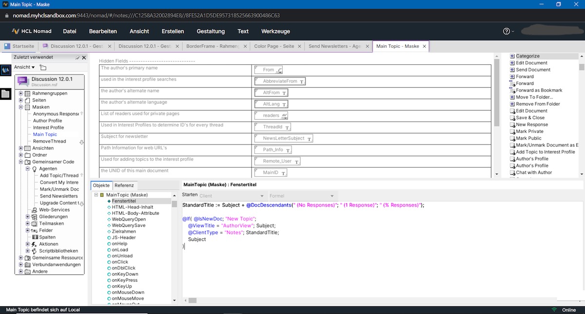 Image:Running HCL Domino Designer in your browser?